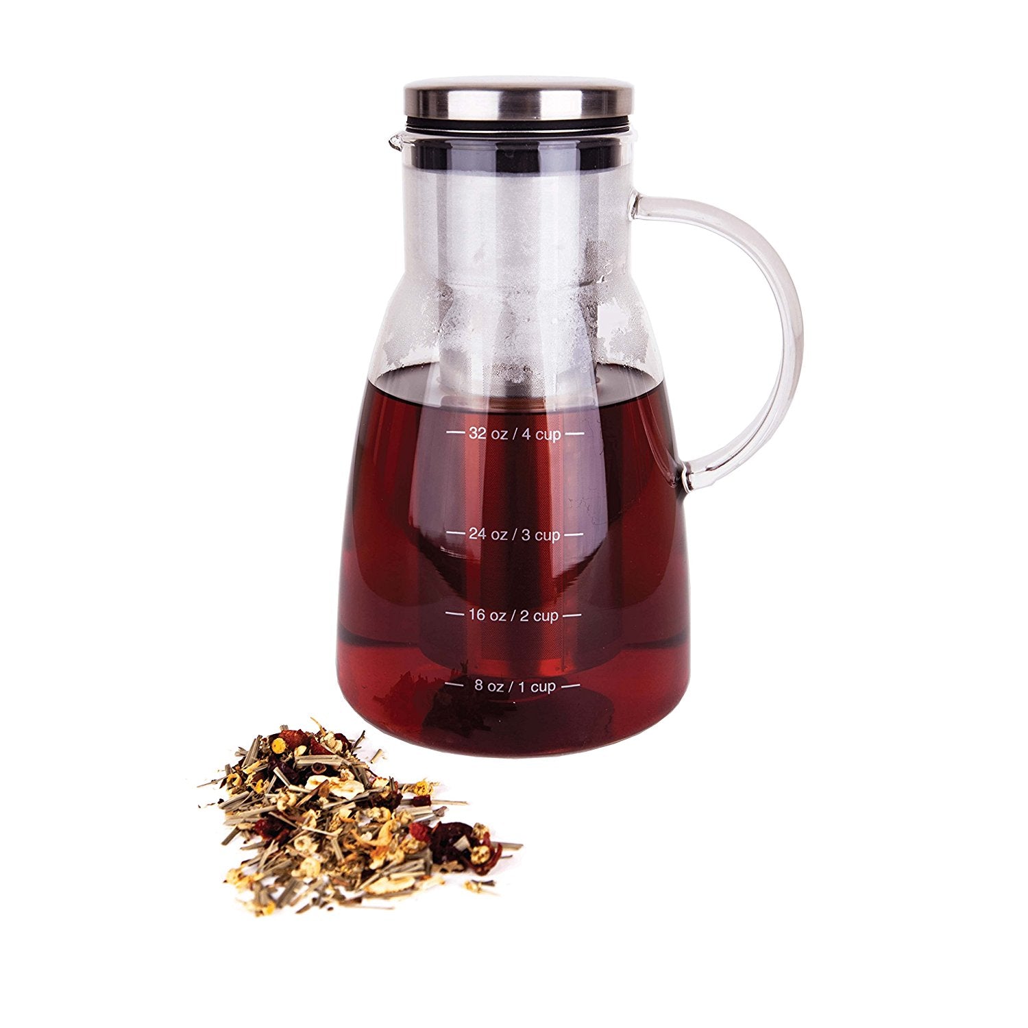 Glass and Stainless Steel Cold Brew Coffee Infuser Carafe by World Market