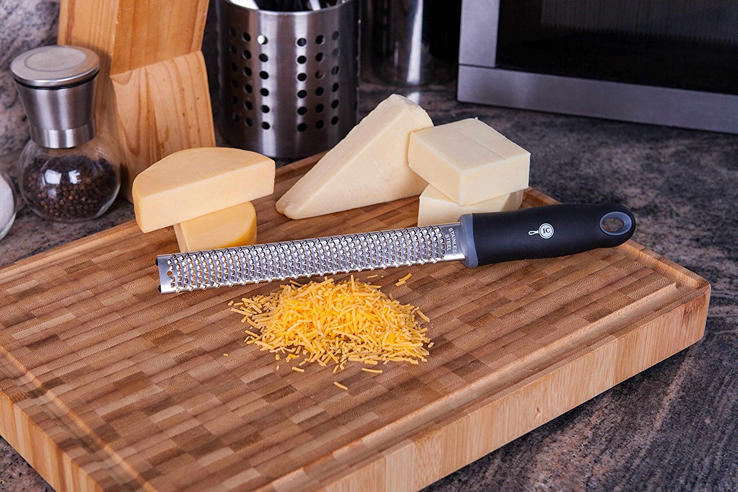 Catch Maik 304 Stainless Steel Zester Grater Kitchen Tool For Fruits &  Vegetables - Cheese,Lemon, Ginger, Garlic & Citrus Zester With Sharp  Stainless Steel Blade + Protective Cover & Cleaning Brush on